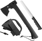 Miyake 14" Hatchet Axe with Fire Starter, Whistle & Hammer – Fiberglass Handle