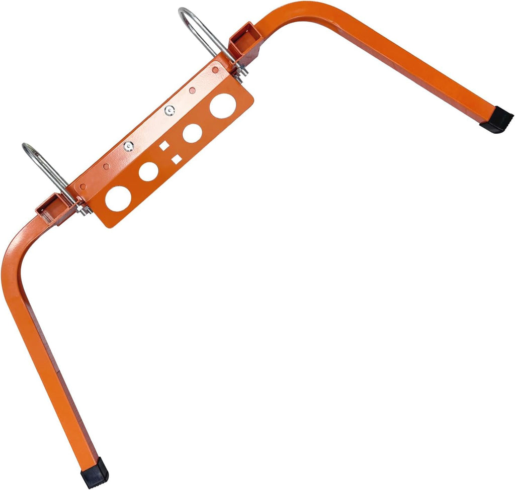 Heavy-Duty Ladder Stabilizer, Adjustable Extension Ladder Stabilizer with Roof Hook, Universal Carbon Steel Ladder Accessory for Aluminum, Fiberglass & Wooden Ladders