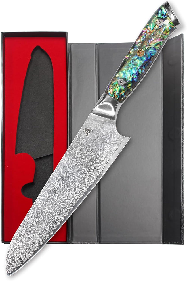 Miyake 8.5-Inch Japanese Santoku Chef Knife Hover Image