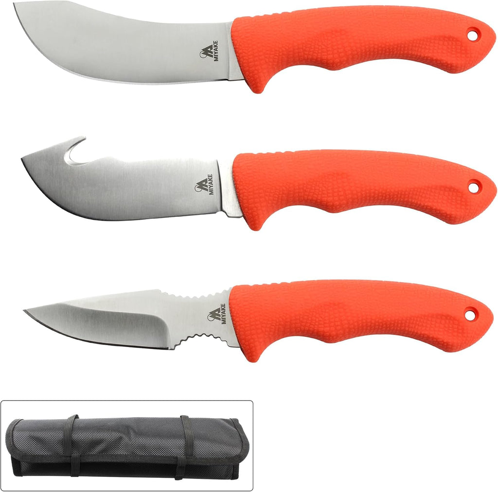Miyake 4-Piece Deer Hunting Knife Set with Sheath