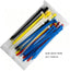 Miyake 100PCS Heavy Duty Zip Ties Assorted Colors - 120LBS Strength, 7.6mm Wide PA66 Nylon Self-Locking UV Resistant Cable Ties (8" / 12" / 14" / 18")