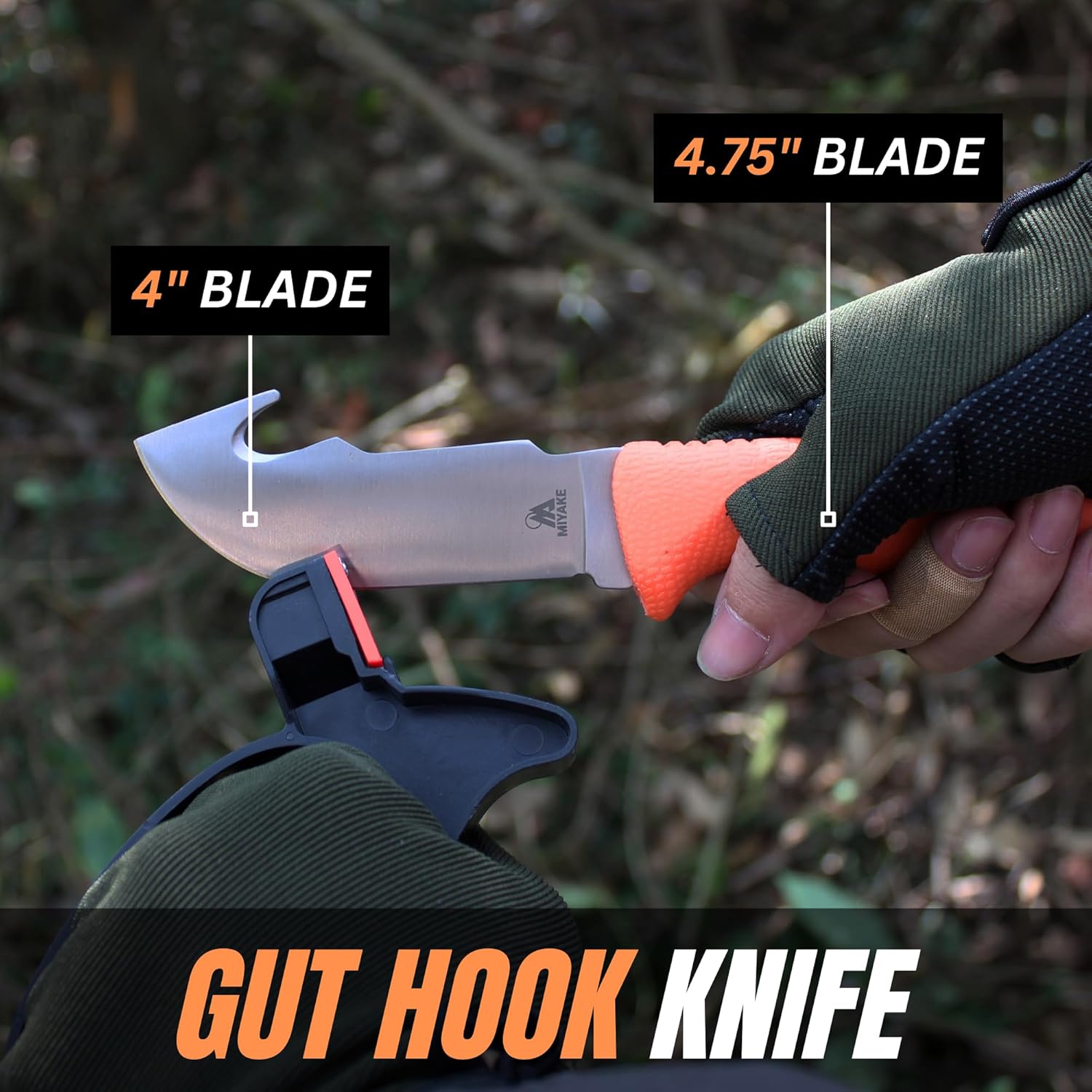 Miyake 4-Piece Deer Hunting Knife Set with Sheath