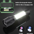 Miyake 4-Pack Rechargeable LED Flashlight with COB Side Light