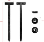 Miyake Nylon Cable Tie Buckles 100PCS - Self-Locking Automotive Push Pin Rivets for Bumper Fender Trunk Repair