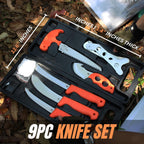 Miyake 9-Piece Deer Hunting Knife Set with Portable Box