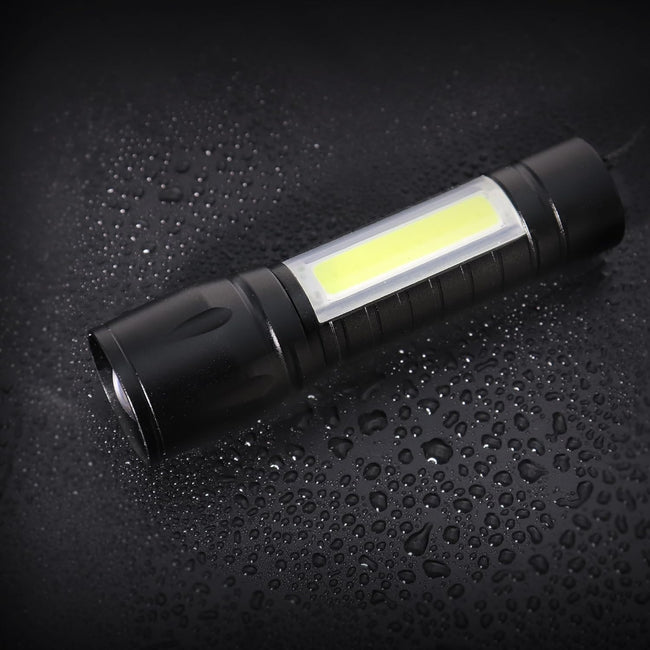 Miyake 4-Pack Rechargeable LED Flashlight with COB Side Light Hover Image