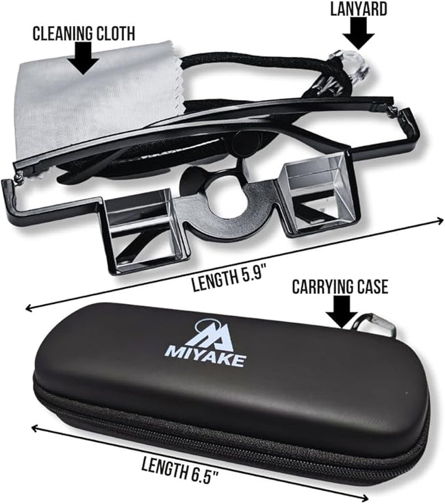 Miyake Belay Glasses with Case and Neck Strap -Black Hover Image