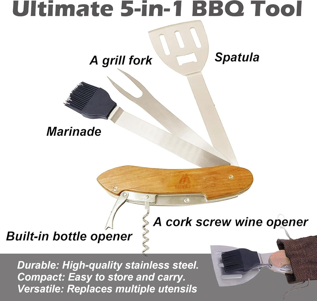 Miyake Notebook 5-in-1 Portable BBQ Grill – Foldable Charcoal Grill