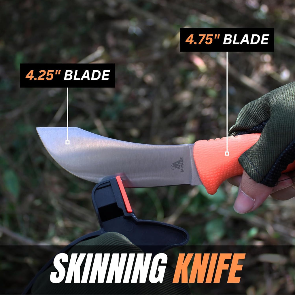 Miyake 4-Piece Deer Hunting Knife Set with Sheath