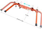 Heavy-Duty Ladder Stabilizer, Adjustable Extension Ladder Stabilizer with Roof Hook, Universal Carbon Steel Ladder Accessory for Aluminum, Fiberglass & Wooden Ladders