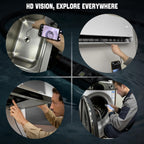 Dual-Lens Endoscope Camera with Light, 1080P HD Borescope for iPhone & Android, USB-C Inspection Camera, 16.4FT Semi-Rigid Cable, 8 LED Lights, IP67 Waterproof