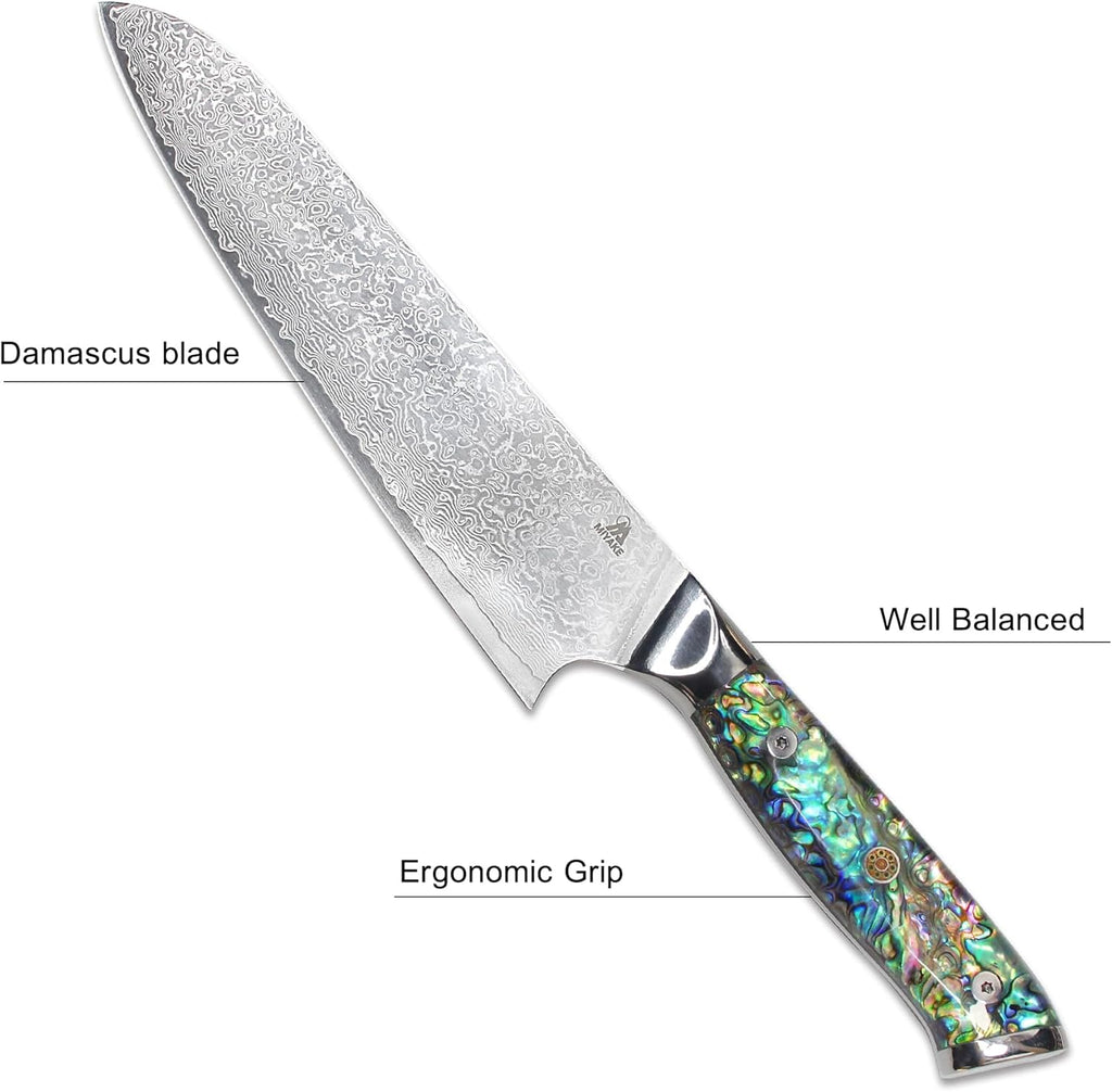 Miyake 8.5-Inch Japanese Santoku Chef Knife