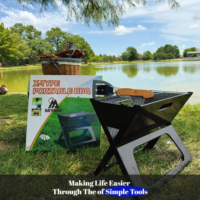 Miyake Notebook 5-in-1 Portable BBQ Grill – Foldable Charcoal Grill Main Image