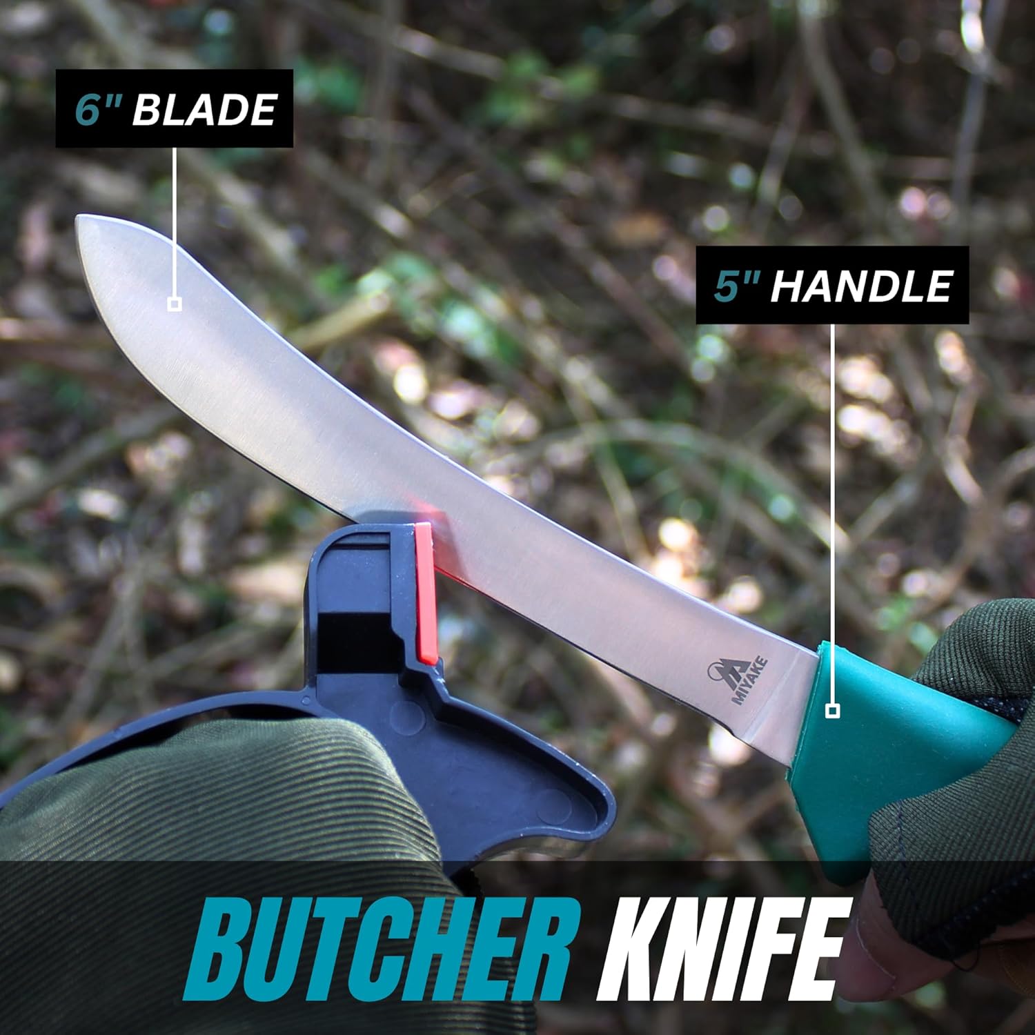 Miyake 7-Piece Deer Hunting Knife Set with Sheath and Sharpener