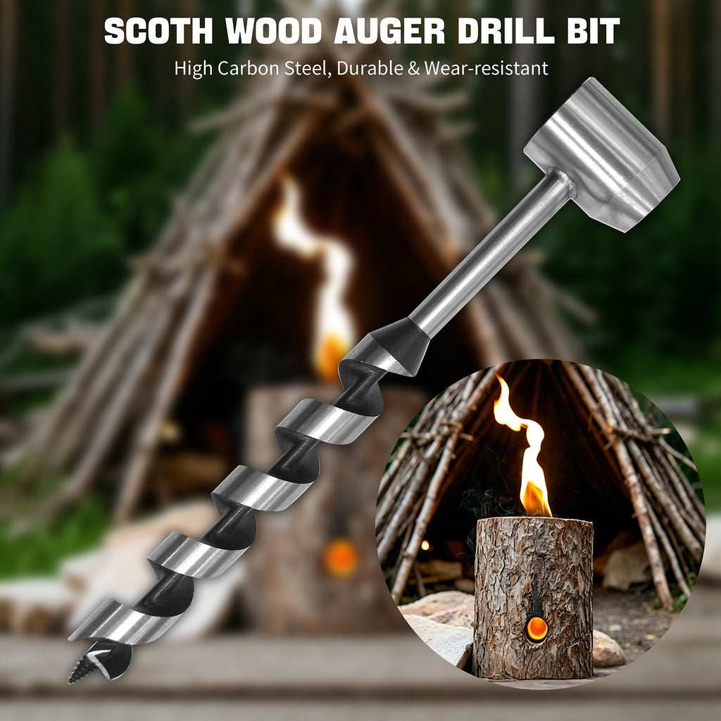 Scotch Eye Wood Auger Drill Bit – 1 Inch, 12 Inch Length, High Carbon Steel