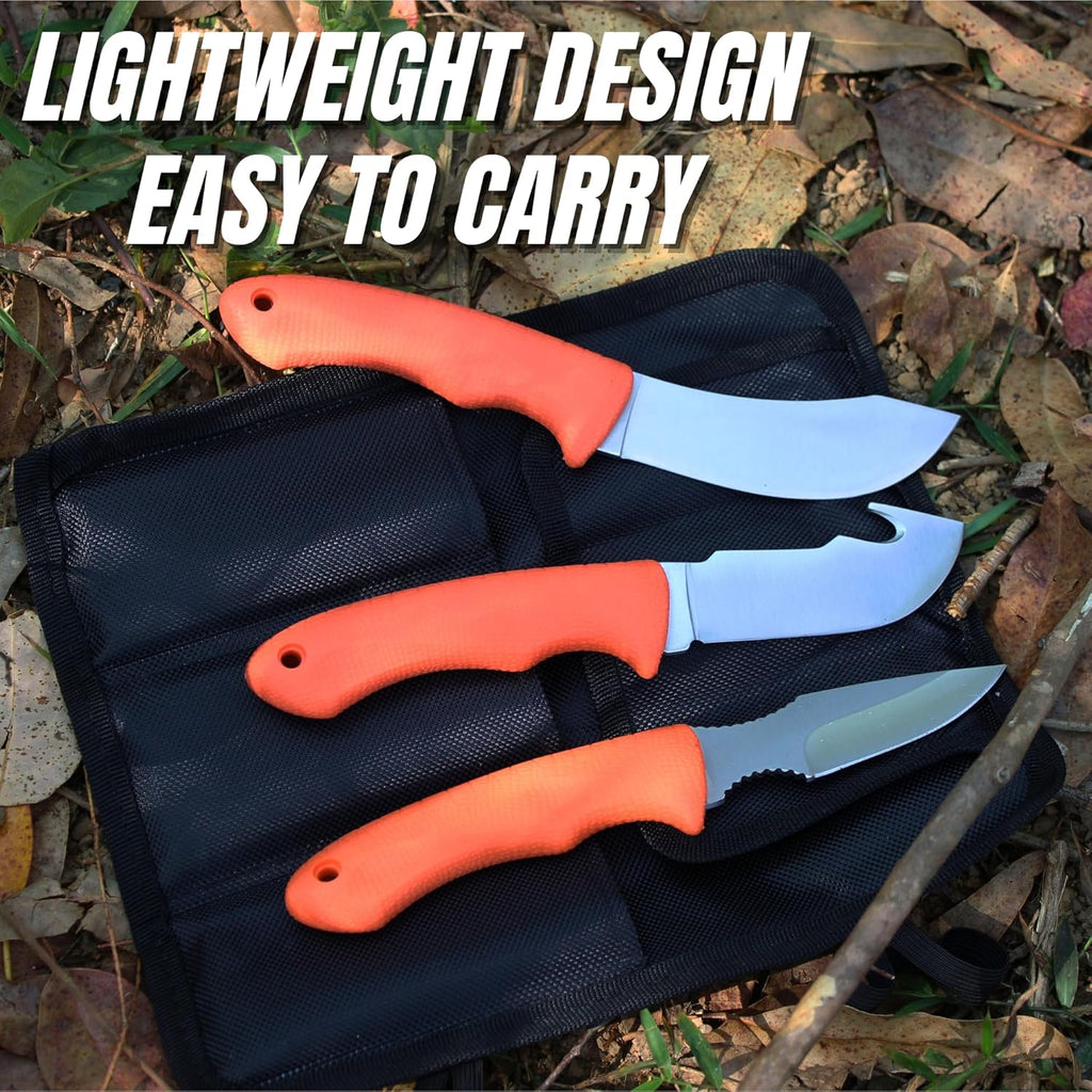 Miyake 4-Piece Deer Hunting Knife Set with Sheath
