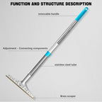 Pet Hair Carpet Rake with 55-Inch Adjustable Handle, Copper Blade Carpet Hair Removal Tool for Rugs, Carpet, Couch, Stairs & Upholstery