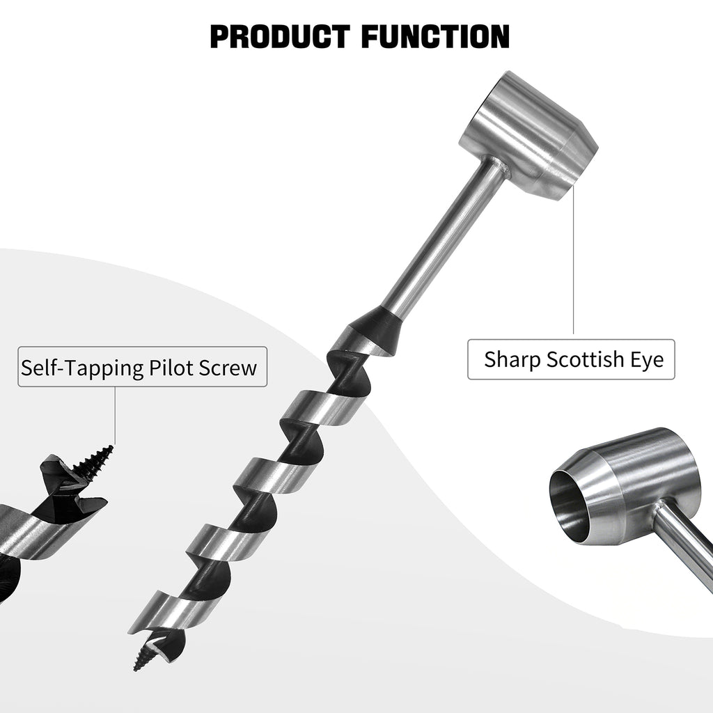 Scotch Eye Wood Auger Drill Bit – 1 Inch, 12 Inch Length, High Carbon Steel