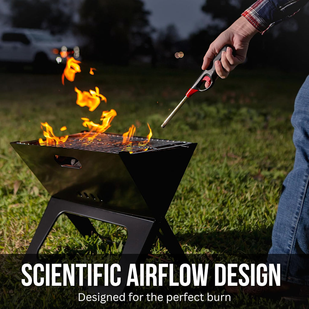 Miyake Notebook 5-in-1 Portable BBQ Grill – Foldable Charcoal Grill