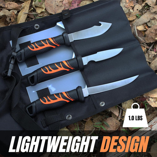 Miyake 4-Piece Elk, Buck & Deer Hunting Knife Set with Nylon Sheath Main Image