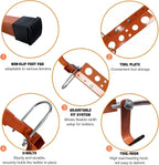 Heavy-Duty Ladder Stabilizer, Adjustable Extension Ladder Stabilizer with Roof Hook, Universal Carbon Steel Ladder Accessory for Aluminum, Fiberglass & Wooden Ladders