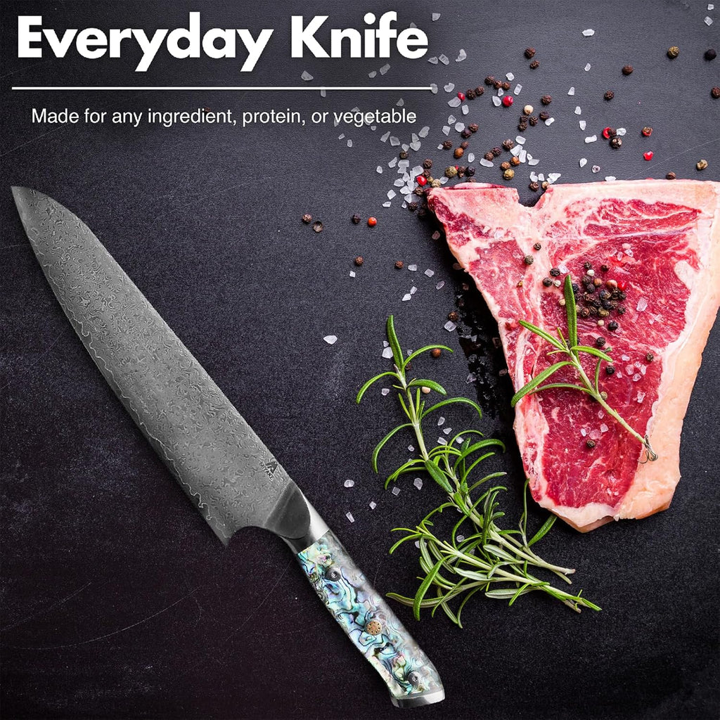Miyake 8.5-Inch Japanese Santoku Chef Knife