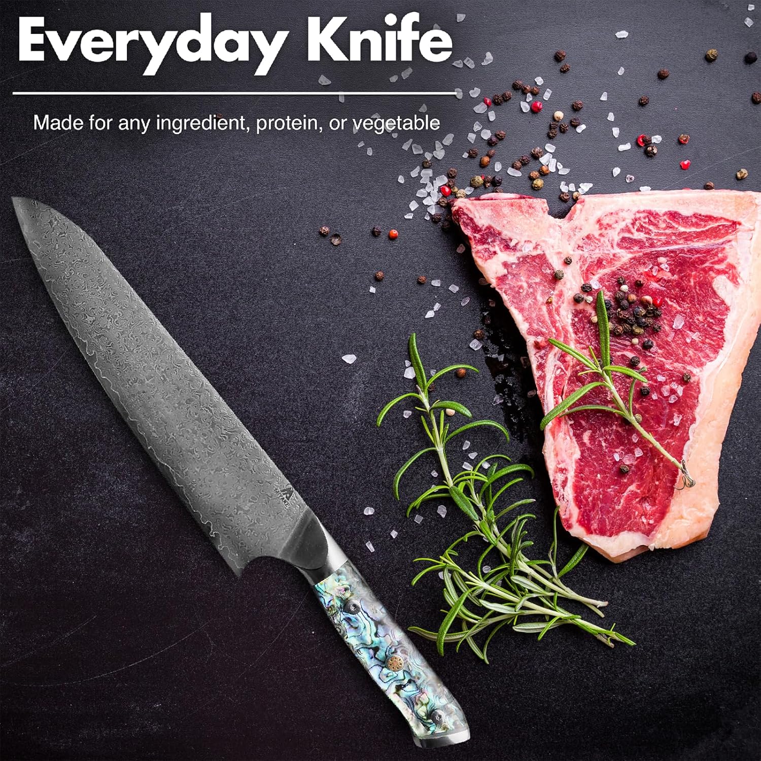 Miyake 8.5-Inch Japanese Santoku Chef Knife