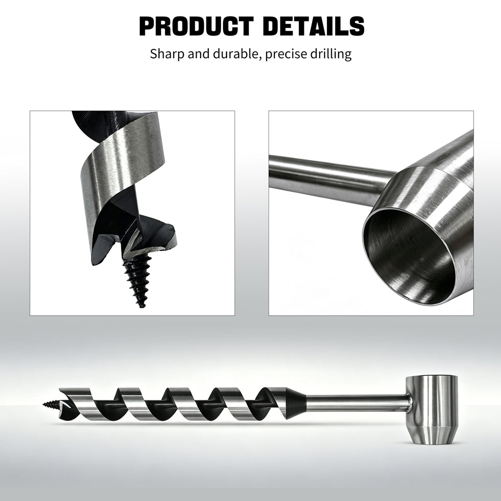 Scotch Eye Wood Auger Drill Bit – 1 Inch, 12 Inch Length, High Carbon Steel