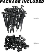 Miyake Nylon Cable Tie Buckles 100PCS - Self-Locking Automotive Push Pin Rivets for Bumper Fender Trunk Repair