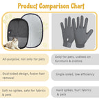 2PCS Pet Hair Removal Gloves, Anti-Static Dog & Cat Grooming Gloves