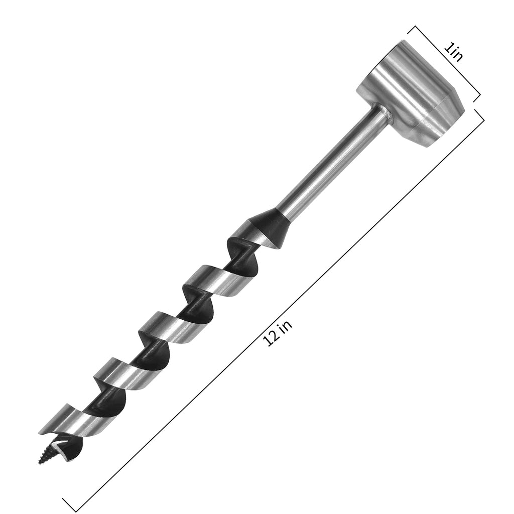 Scotch Eye Wood Auger Drill Bit – 1 Inch, 12 Inch Length, High Carbon Steel