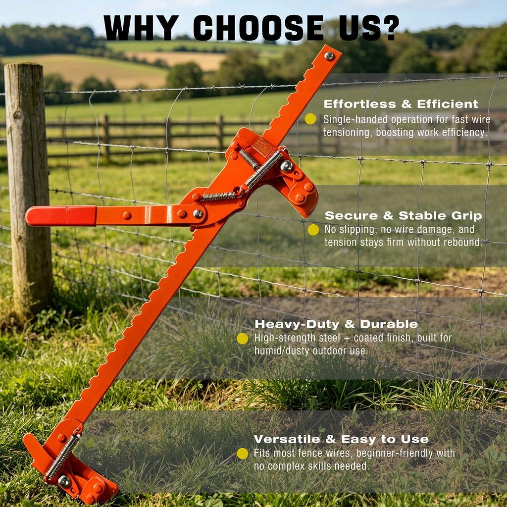 Miyake Fence Wire Stretcher Tool – Barb Wire Tightener & Splicer