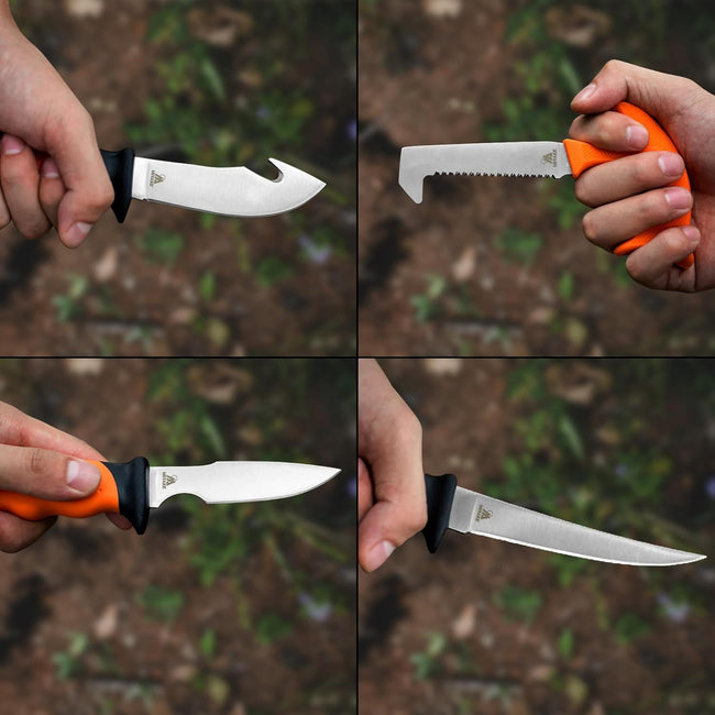 Miyake 7-Piece Deer Hunting Knife Set with Portable Box Hover Image