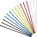 Miyake 100PCS Heavy Duty Zip Ties Assorted Colors - 120LBS Strength, 7.6mm Wide PA66 Nylon Self-Locking UV Resistant Cable Ties (8" / 12" / 14" / 18")