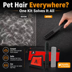 Miyake 3-in-1 Pet Hair Remover Kit for Carpet, Couch, Car Seats & Clothes