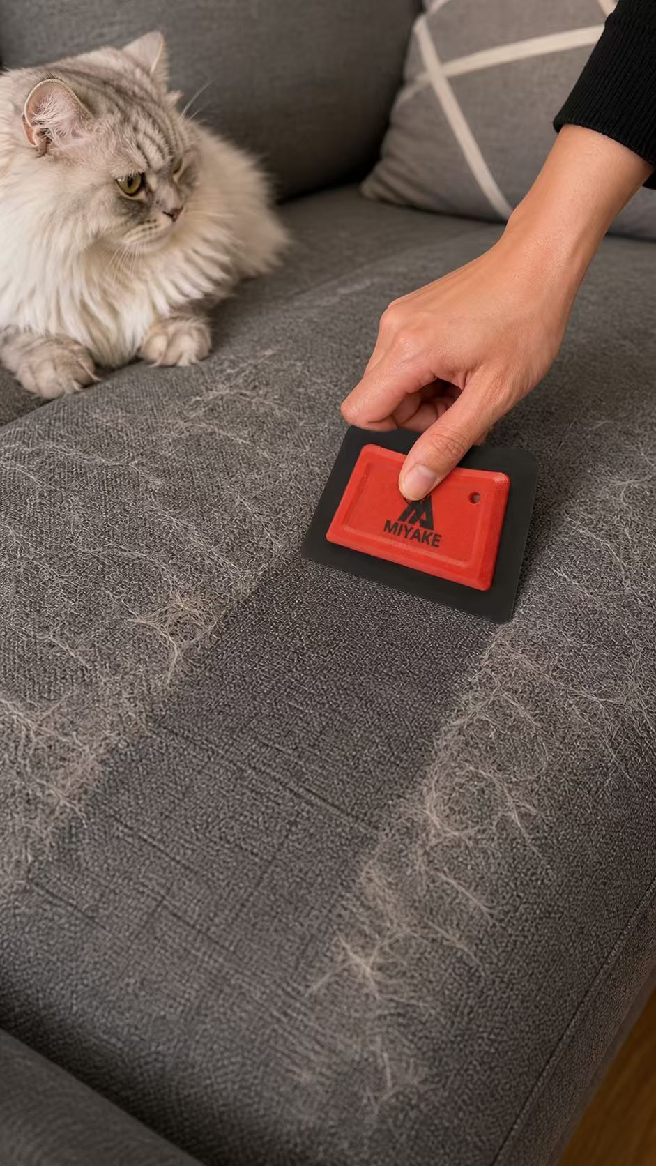 Miyake 3-in-1 Pet Hair Remover Kit for Carpet, Couch, Car Seats & Clothes