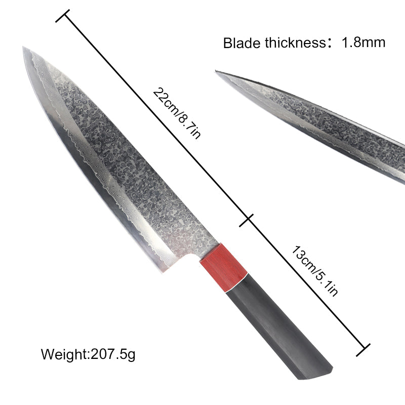 Miyake Ashlar - Japanese Damascus Gyuto